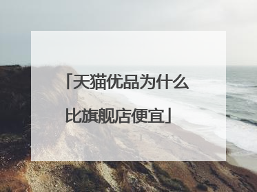 天猫优品为什么比旗舰店便宜