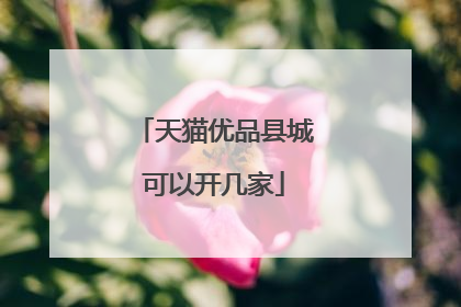 天猫优品县城可以开几家