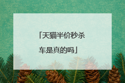 天猫半价秒杀车是真的吗