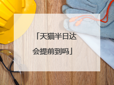 天猫半日达会提前到吗