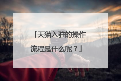 天猫入驻的操作流程是什么呢？