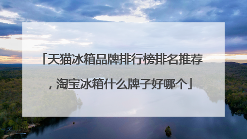 天猫冰箱品牌排行榜排名推荐,淘宝冰箱什么牌子好哪个