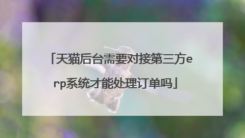 天猫后台需要对接第三方erp系统才能处理订单吗