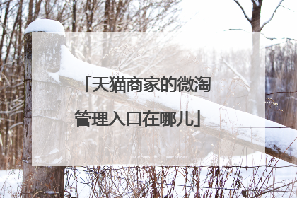 天猫商家的微淘管理入口在哪儿