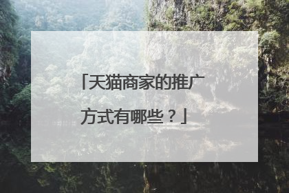 天猫商家的推广方式有哪些?