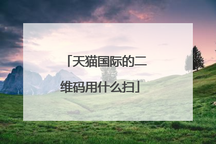 天猫国际的二维码用什么扫