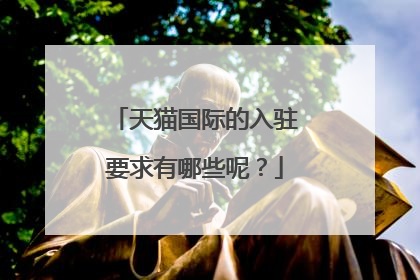 天猫国际的入驻要求有哪些呢？