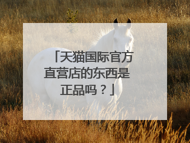 天猫国际官方直营店的东西是正品吗?