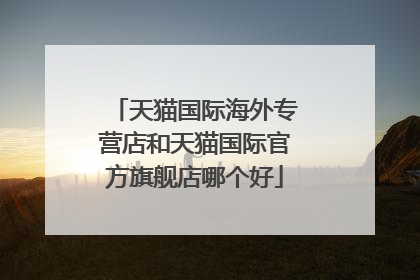 天猫国际海外专营店和天猫国际官方旗舰店哪个好