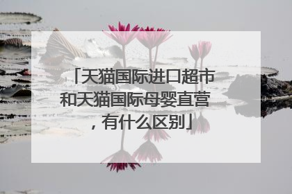天猫国际进口超市和天猫国际母婴直营，有什么区别