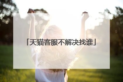 天猫客服不解决找谁