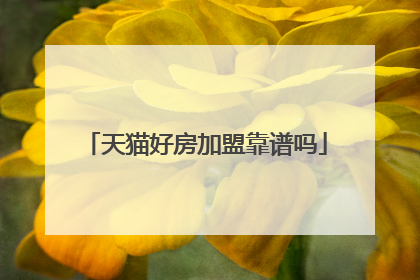 天猫好房加盟靠谱吗