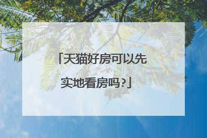 天猫好房可以先实地看房吗?