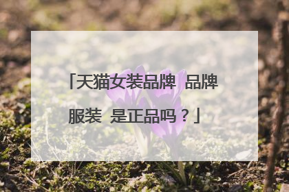 天猫女装品牌 品牌服装 是正品吗?