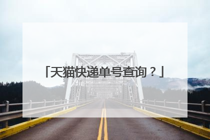 天猫快递单号查询?