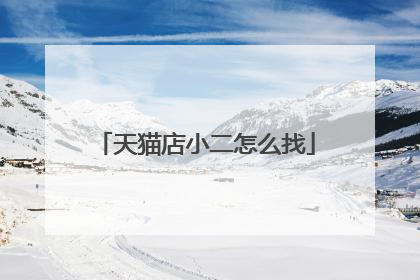 天猫店小二怎么找