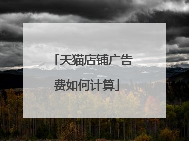 天猫店铺广告费如何计算