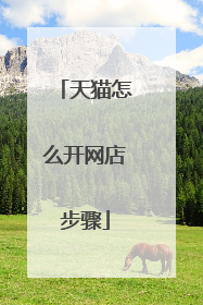天猫怎么开网店步骤