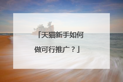 天猫新手如何做可行推广?