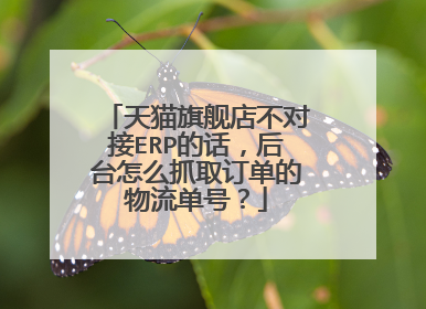 天猫旗舰店不对接ERP的话,后台怎么抓取订单的物流单号?