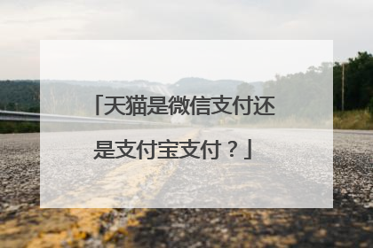 天猫是微信支付还是支付宝支付?