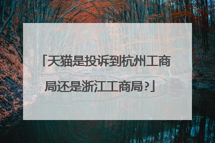 天猫是投诉到杭州工商局还是浙江工商局?
