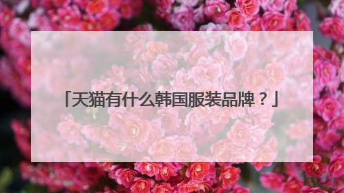 天猫有什么韩国服装品牌?