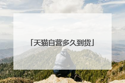 天猫自营多久到货
