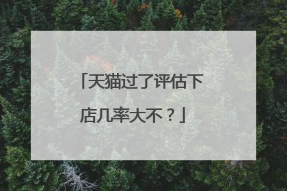 天猫过了评估下店几率大不?