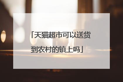 天猫超市可以送货到农村的镇上吗