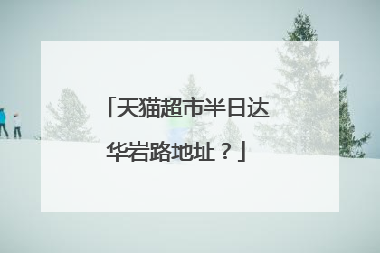 天猫超市半日达华岩路地址？