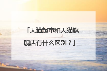天猫超市和天猫旗舰店有什么区别?