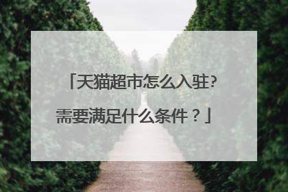 天猫超市怎么入驻?需要满足什么条件？