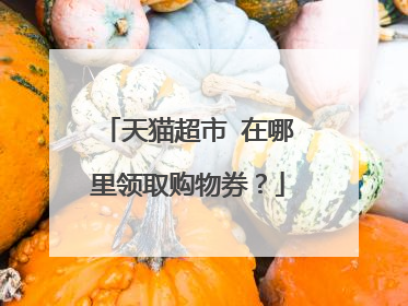 天猫超市 在哪里领取购物券?