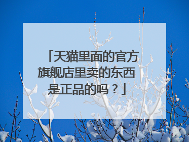 天猫里面的官方旗舰店里卖的东西是正品的吗?