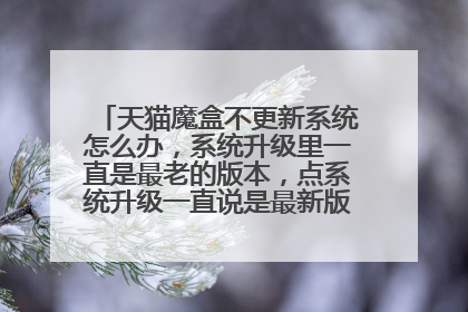 天猫魔盒不更新系统怎么办,系统升级里一直是最老的版本,点系统升级一直说是最新版本,就是不升级。