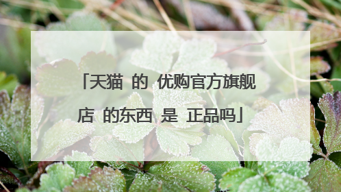 天猫 的 优购官方旗舰店 的东西 是 正品吗