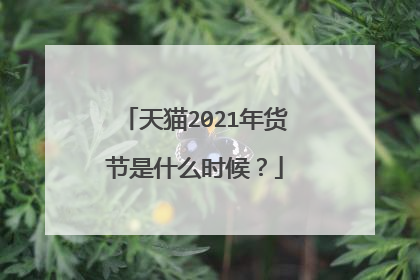天猫2021年货节是什么时候?