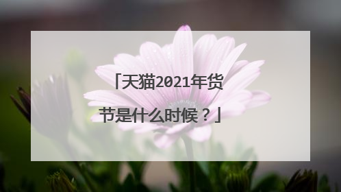 天猫2021年货节是什么时候?