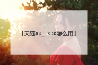 天猫Ap_ sDK怎么用
