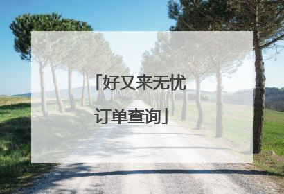 好又来无忧订单查询