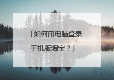 如何用电脑登录手机版淘宝?