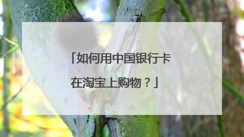 如何用中国银行卡在淘宝上购物?
