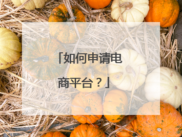 如何申请电商平台？