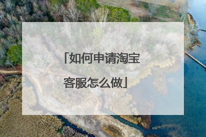 如何申请淘宝客服怎么做