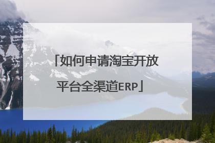 如何申请淘宝开放平台全渠道ERP