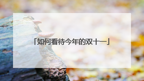 如何看待今年的双十一