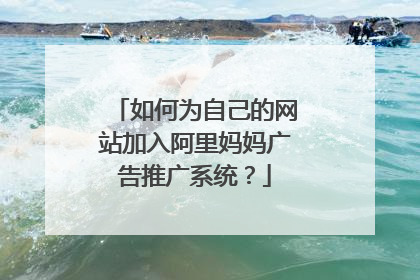 如何为自己的网站加入阿里妈妈广告推广系统?