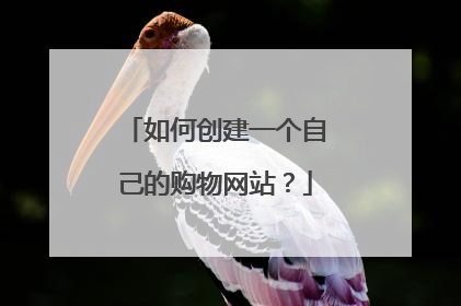 如何创建一个自己的购物网站?