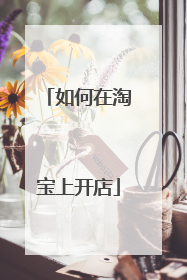 如何在淘宝上开店